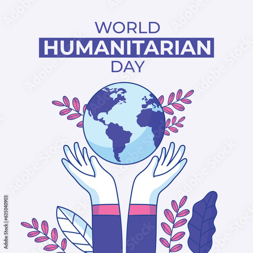 19th August World humanitarian day vector templates, world humanitarian day Social media post designs