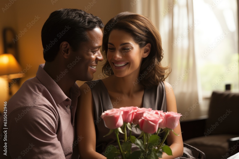 Woman giving her partner a surprise massage - stock photography concepts Woman giving her partner a surprise massage - stock photography concepts