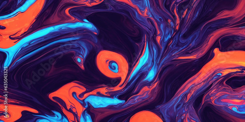 Psychedelic multicolored abstract background with swirls, fluids, found, liquify. Psychedelia illustration. 