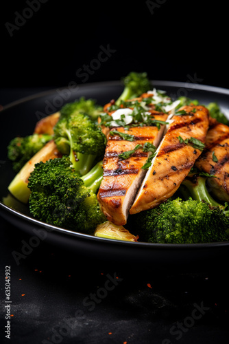 Grill Chicken With brocolly  photo