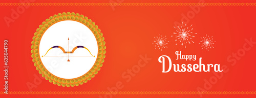 Vector happy Dussehra orange wishing or greeting card and poster and banner design vector file