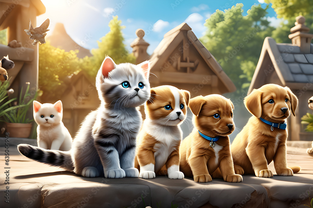 A cat who wanted to be a dog. Generative AI A cat who wanted to be a dog. Generative AI