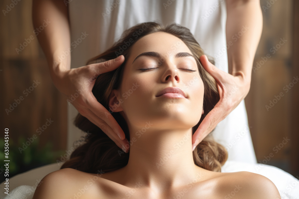 Naklejka premium Frau Wellness