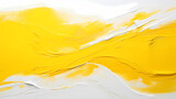 Yellow and white color paint mixing together, artistic brush stroke. Generative AI