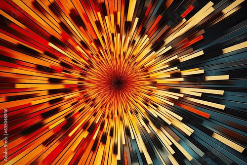 Visually striking vibrant radial burst  abstract energy illustration for modern concepts. Concept of dynamic power and motion.