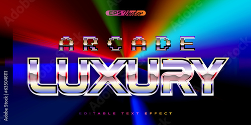 80s arcade luxury editable text effect back to the future theme