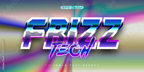 80s frizz tech editable text effect back to the future theme