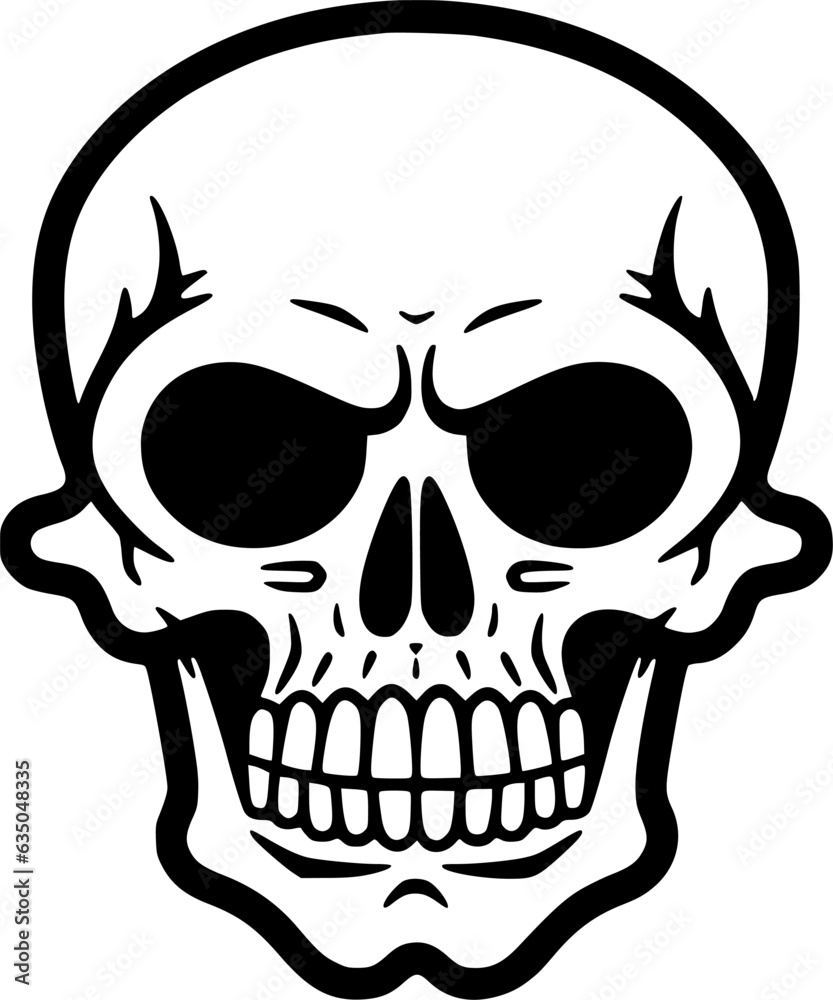 Fototapeta premium Skull - Minimalist and Flat Logo - Vector illustration