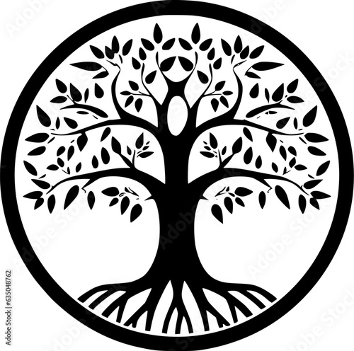 Tree | Black and White Vector illustration