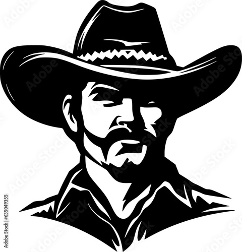 Cowboy | Minimalist and Simple Silhouette - Vector illustration