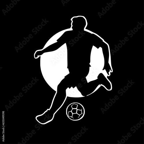 Football | Black and White Vector illustration