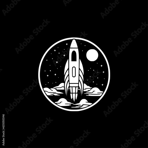Rocket | Minimalist and Simple Silhouette - Vector illustration