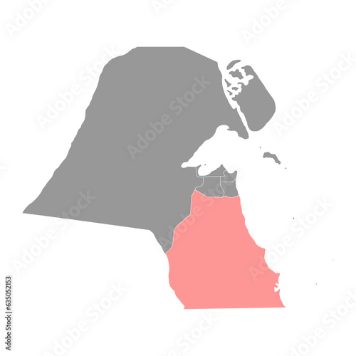 Ahmadi governorate, administrative division of the country of Kuwait. Vector illustration. photo