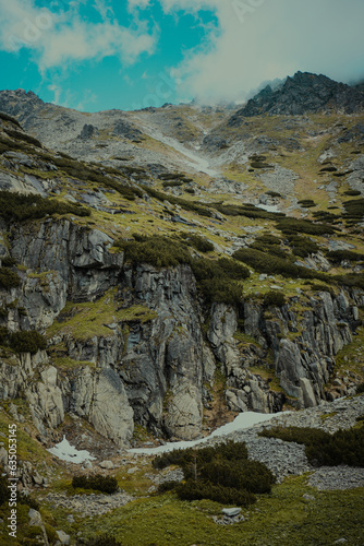 mountain landscape with clouds