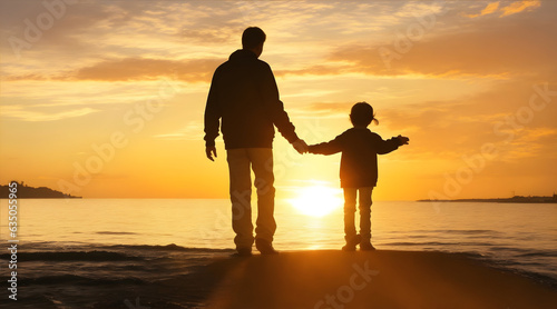 Capturing Heartwarming Moments: Parent and Child Silhouettes Embracing the Magic of Sunset. Browse and Buy Stunning Stock Photos at Adobe Stock
