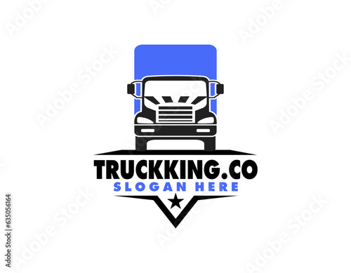 Truck Trucking Company Transportation Logo Template Vector