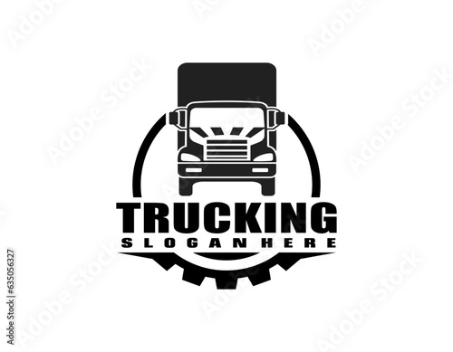 Truck Trucking Company Transportation Logo Template Vector