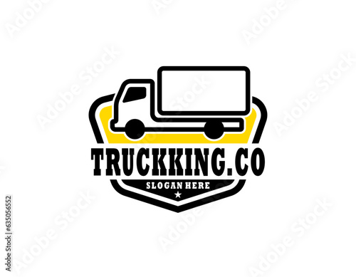 semi truck logo emblem logo template © VOKE VICTORI