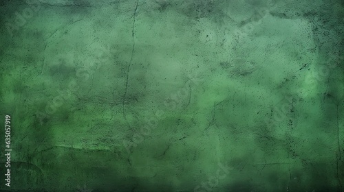 Green Textured Concrete Wall Background. Wide Banner of Rough Stone Texture for Paper and Background Design: Generative AI