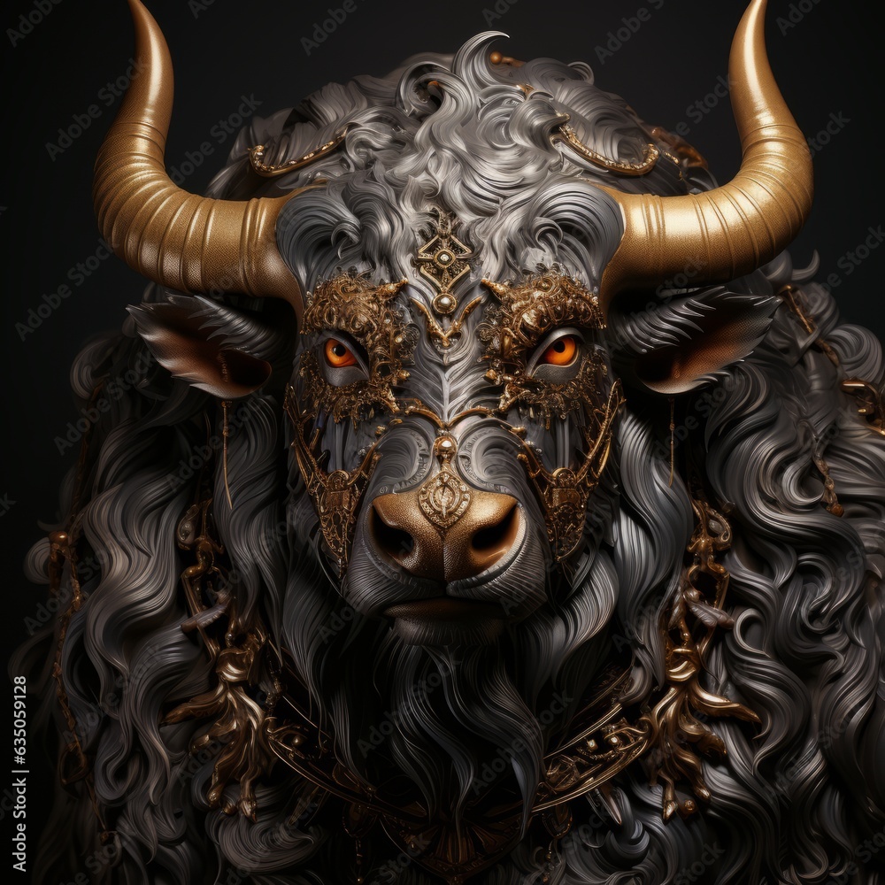Aries and Taurus Zodiac sign, horoscope symbol. Made in AI Aries and Taurus Zodiac sign, horoscope symbol. Made in AI