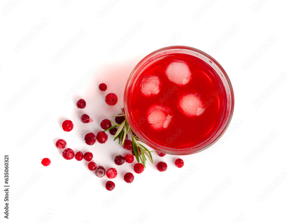 Cold Lingonberry Drink, Iced Cowberry Tea, Refreshing Cranberry Cocktail, Berry Mors, Red Berries Juice