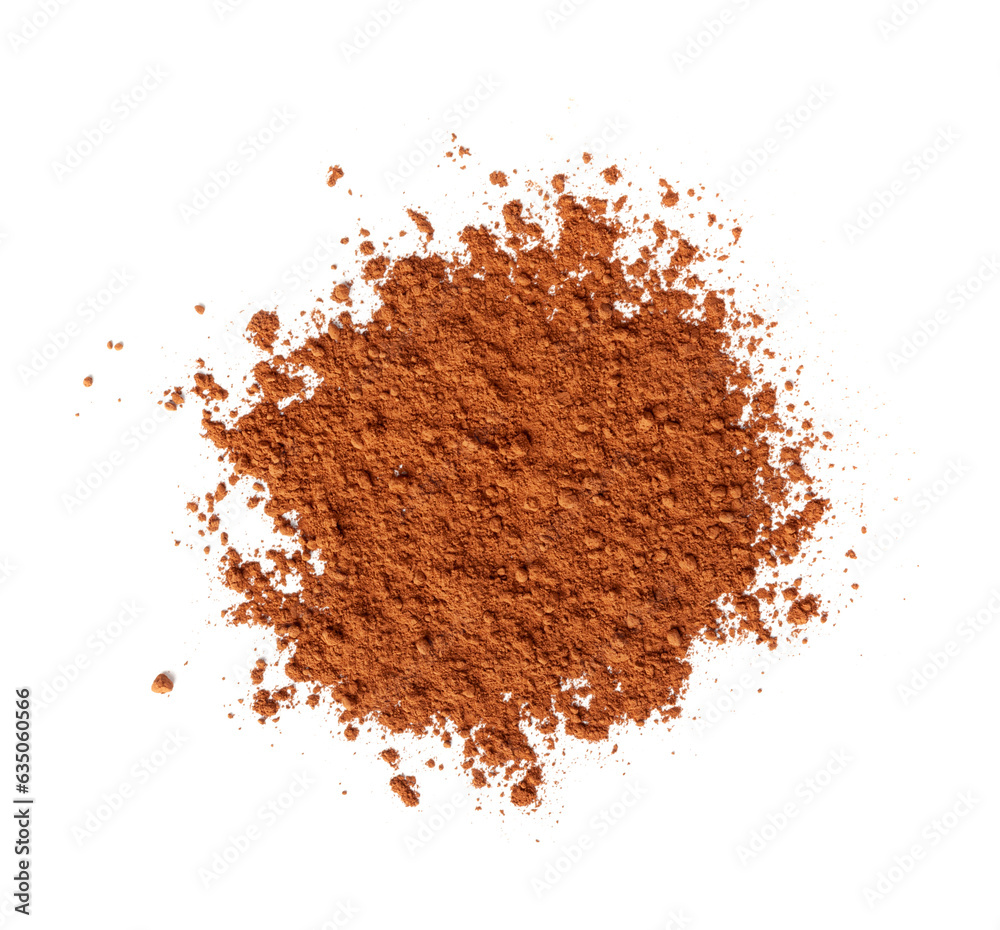 Cocoa Powder Isolated, Cacao Dust Pile, Dry Ground Cocoa Beans, Cocao Powder Pile for Chocolate Cocoa Powder Isolated, Cacao Dust Pile, Dry Ground Cocoa Beans, Cocao Powder Pile for Chocolate