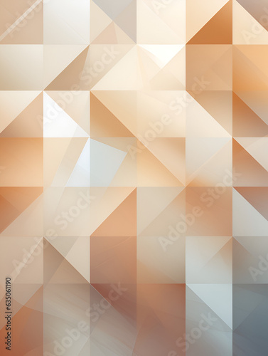 Geometrical shape brown beige abstract background, ai generated