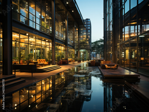 modern lounge of a office building