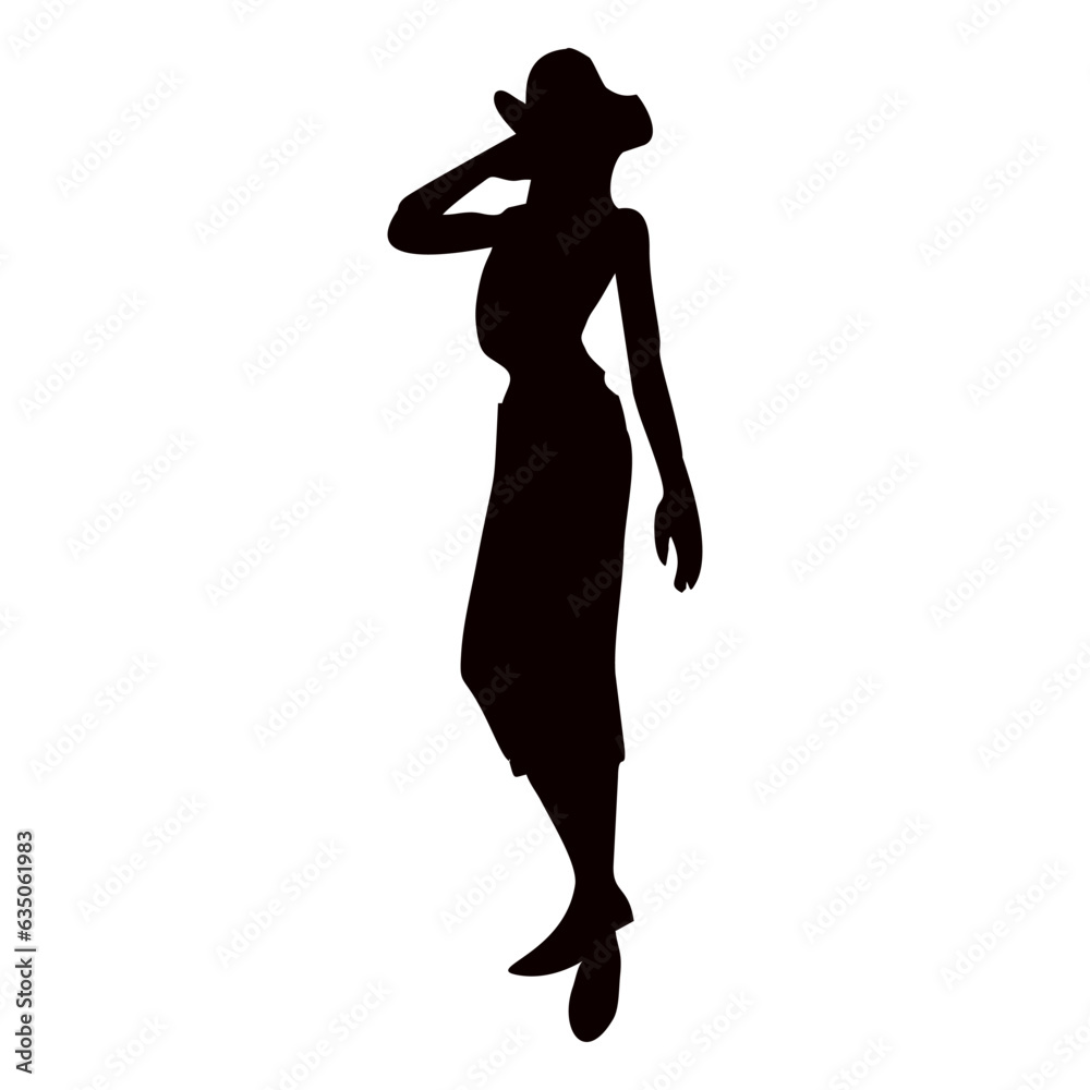 beautiful woman silhouette standing looking elegant beautiful woman silhouette standing looking elegant
