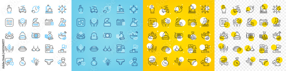 Vector icons set of Charging time, Click hand and Eco energy line icons pack for web with Gpu, Fair trade, Bra outline icon. Power, Delivery cart, Calendar pictogram. Share. Vector