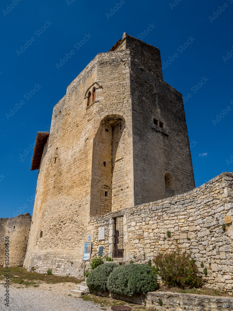 iew of the medieval village of Poet-Laval in Drôme provençale