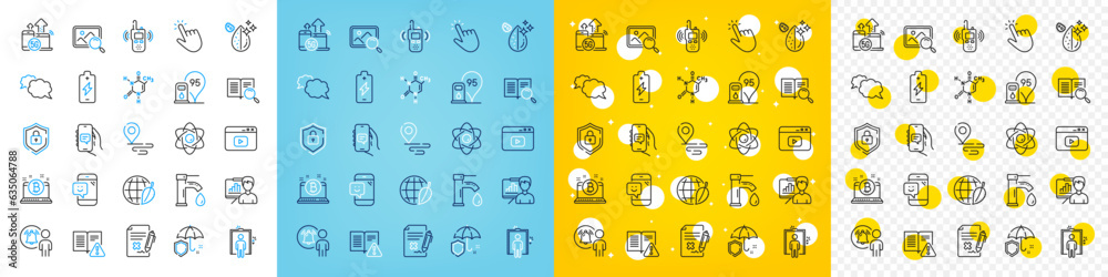 Vector icons set of Presentation board, Chemical formula and Reject file line icons pack for web with 5g internet, Atom core, Environment day outline icon. Petrol station, Transmitter. Vector Vector icons set of Presentation board, Chemical formula and Reject file line icons pack for web with 5g internet, Atom core, Environment day outline icon. Petrol station, Transmitter. Vector