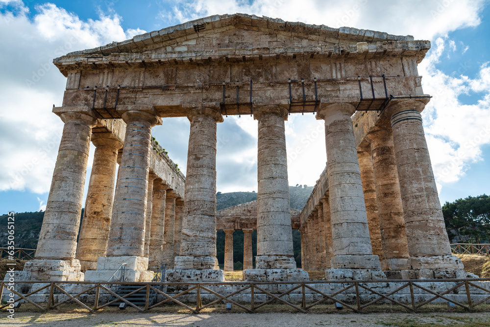 The Doric temple of Segesta, Sicily, Italy