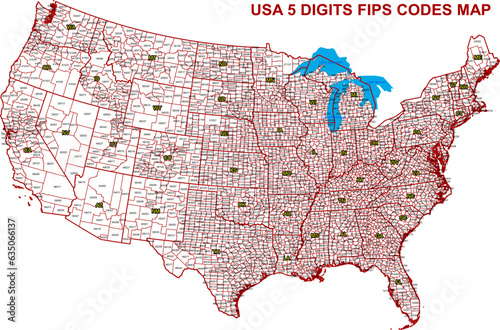 USA America Federal Information Processing Standard state codes FIPS HD Beautiful Map