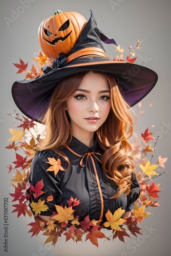 autumn / halloween iconpack (girl haloween witch) photo