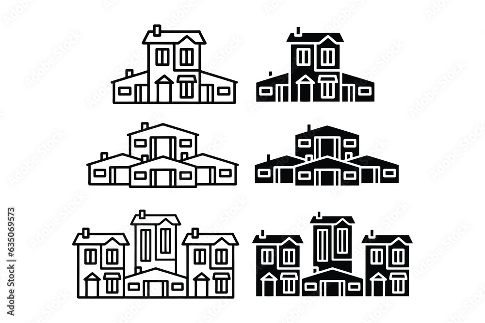 multi-storey house vector