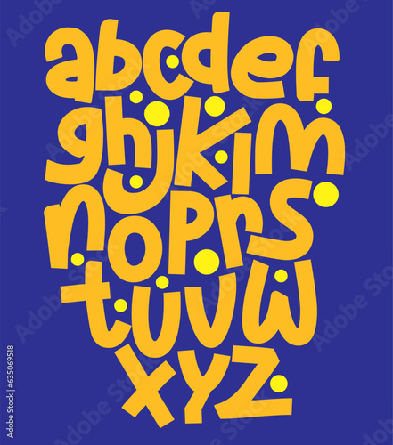 Vector hand drawn typeface in graffiti style