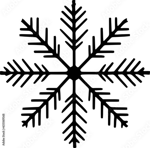 cute snowflake for decorated Christmas isolate white background generated AI © Creampuffbutterpies