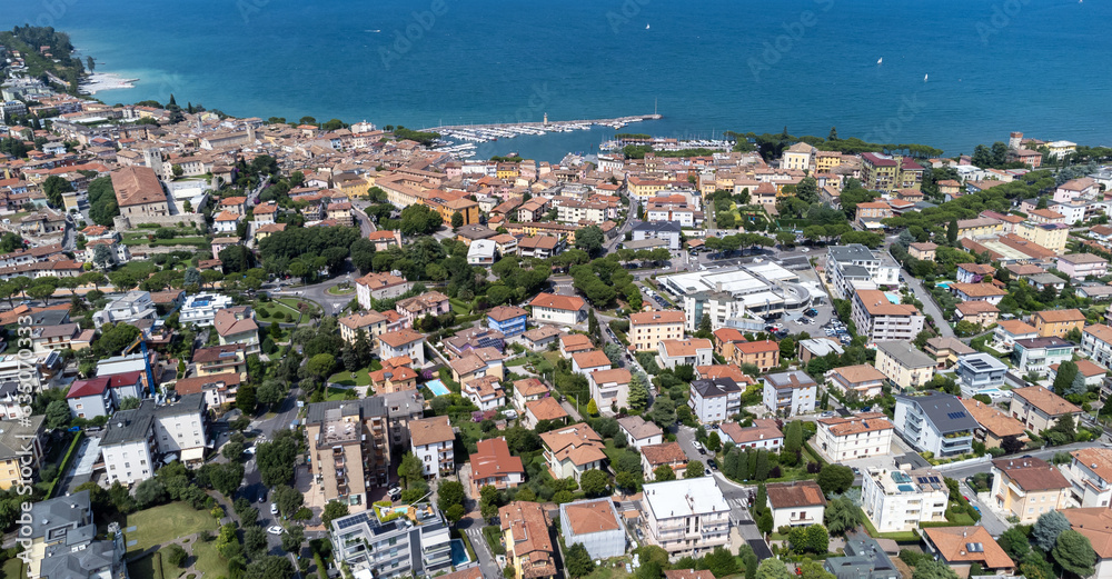 aerial view of the city Desenzano del Garda 01