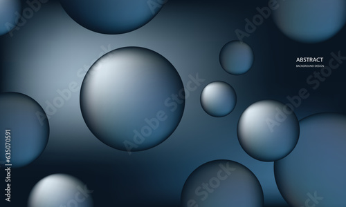 Abstract geometric background with dark blue color, Liquid color. Fluid shapes composition. Modern background design.