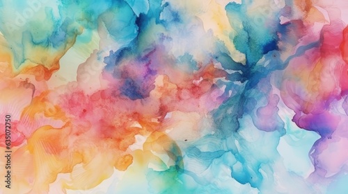 Abstract colorful watercolor background. Generative AI. © Dmitry