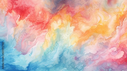 Abstract colorful watercolor background. Generative AI.