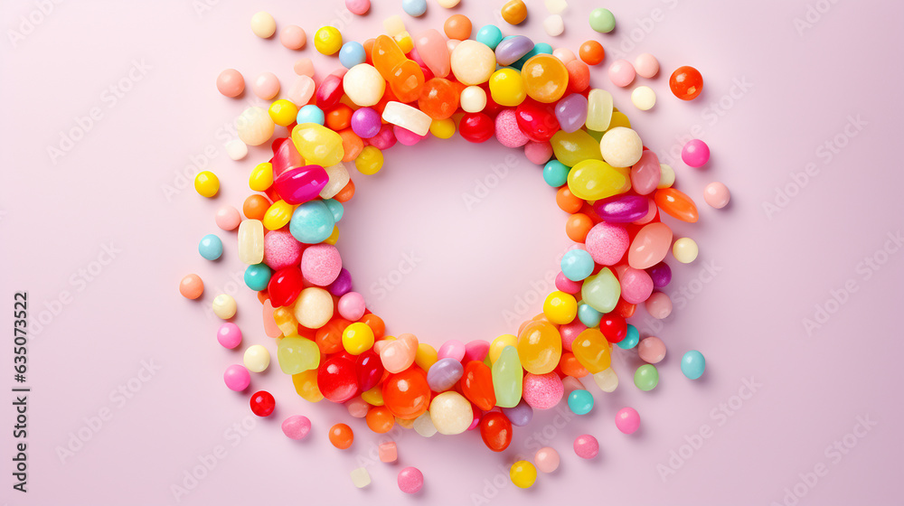 guirlanda de doces coloridos, salve a data, texto guirlanda de doces coloridos, salve a data, texto