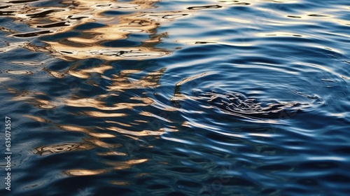 Ripples in water. Background nature. Generative AI.