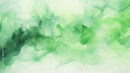 Abstract green watercolor background. Generative AI.
