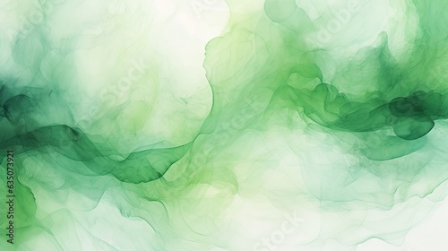 Abstract green watercolor background. Generative AI.