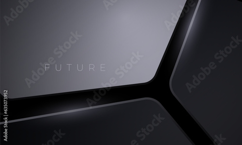 Abstract modern futuristic background design with geometric 3D shapes for advertising, banner, poster, cover, brochure, website, booklet. Vector illustration
