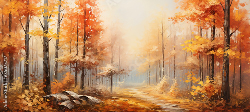 Autumnal Transformation  Evergreen Forest Transcends into a Vibrant Color Wonderland