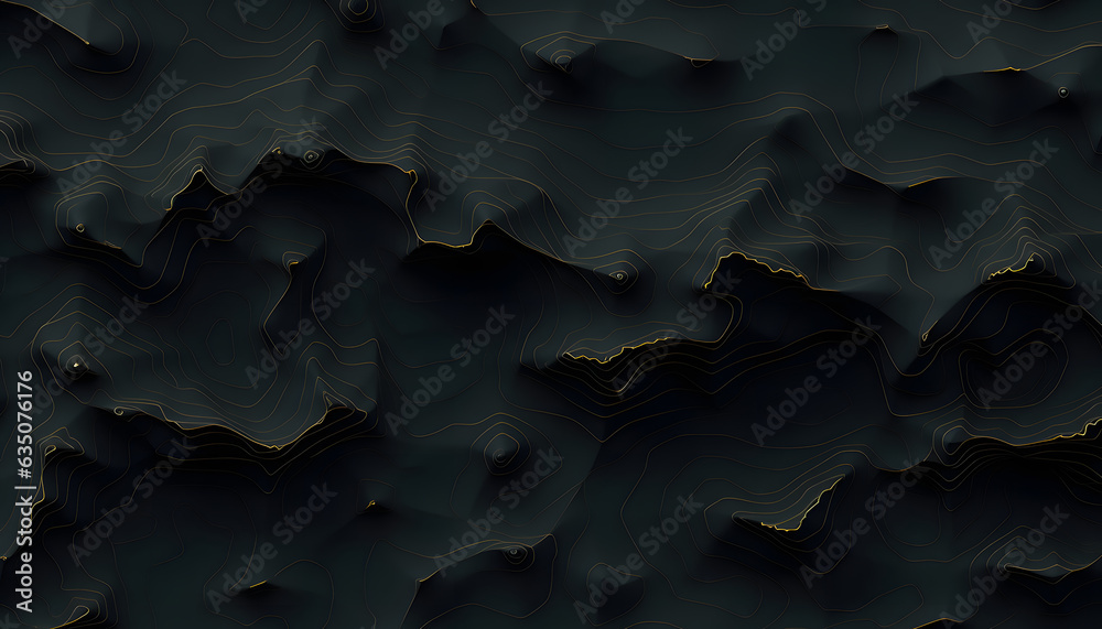 Abstract Dark Geodesy Topography Landscape Map Background - obrazy, fototapety, plakaty 