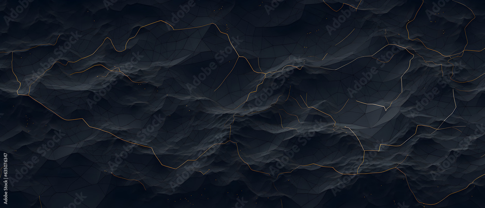 Vector Abstract Landscape Geodesy Topography Map Background, Dark Geographic Contour Map - obrazy, fototapety, plakaty 